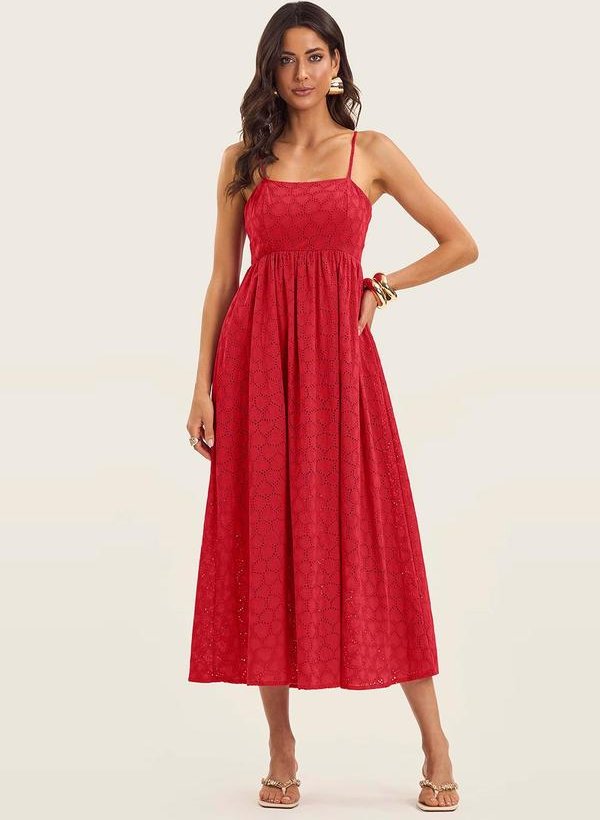 Imagem principal Vestido Midi Feminino em Laise Vermelho Endless Endless