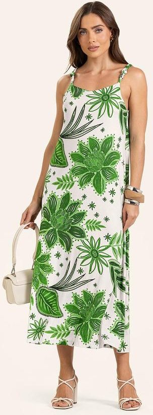 Imagem principal Vestido Midi Feminino em Viscotorcion Verde Endless Endless