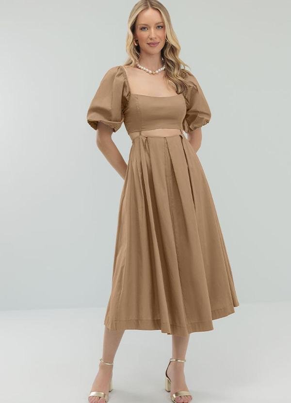 Imagem principal Vestido Midi Tricoline Marrom Angel Angel