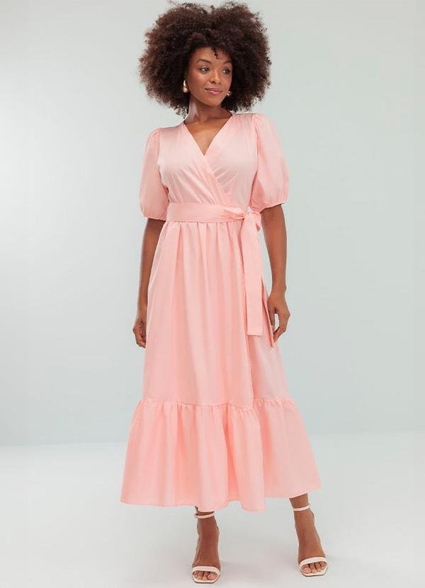 Imagem principal Vestido Midi Tricoline Rosa Angel Angel