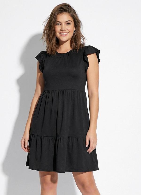 Imagem principal Vestido Preto com Manga em Babado Moda Pop Moda Pop