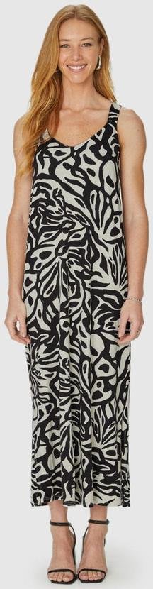 Imagem principal Vestido Preto Midi Abstrato Malwee Malwee