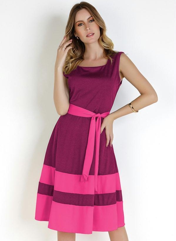 Imagem principal Vestido Rosa com Faixa Rosalie Rosalie