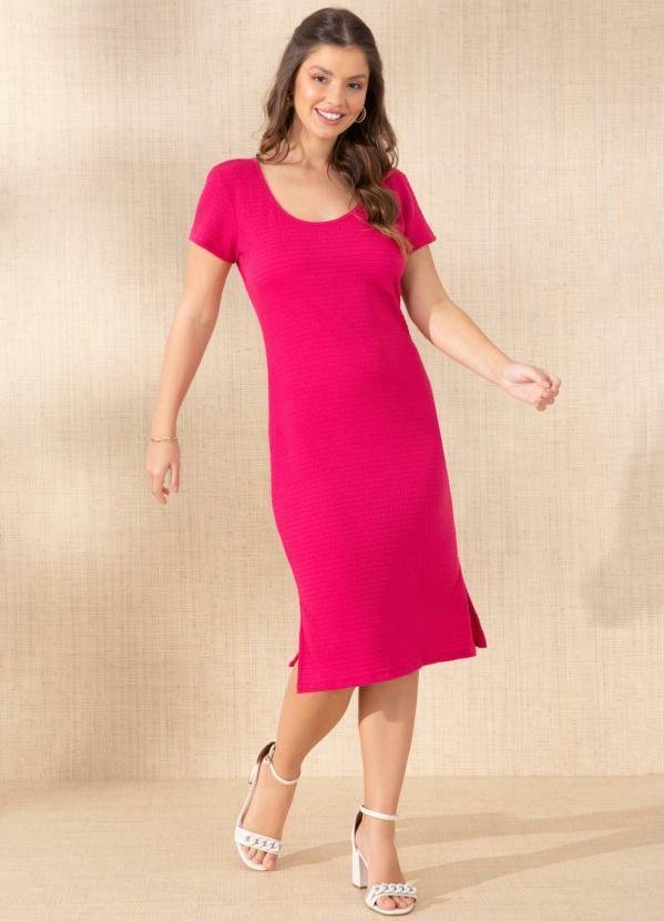 Imagem principal Vestido Rosa com Mangas Curtas Quintess Quintess