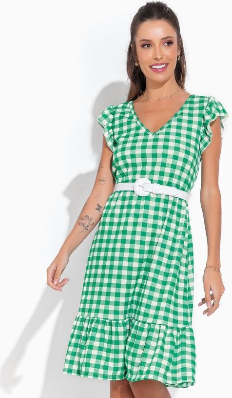 Imagem principal Vestido Xadrez com Babados Moda Pop Moda Pop