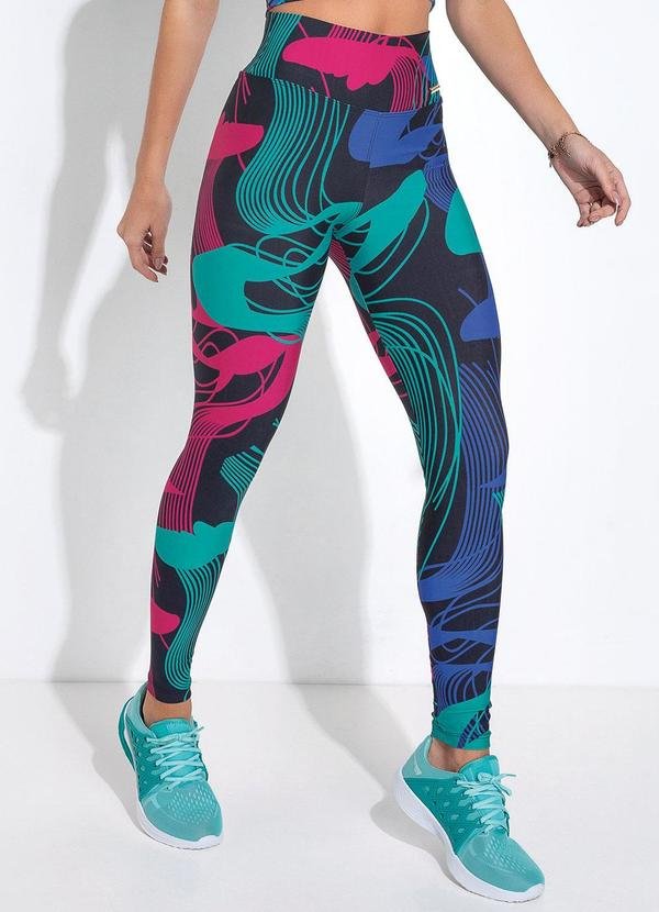 Imagem principal Legging Abstrato Colorido em Malha com Elastano Jancris Jancris