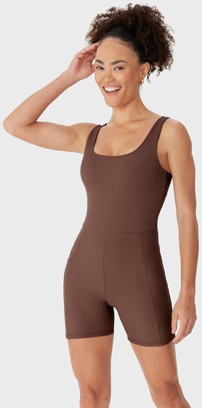 Imagem principal Macaquinho Canelado com Bolso Marrom Malwee Malwee