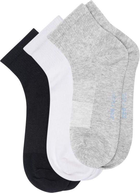 Kit com 3 pares Meias Cano Curto Multicores