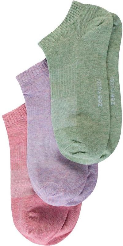 Kit com 3 pares Meias Cano Invisível Rosa