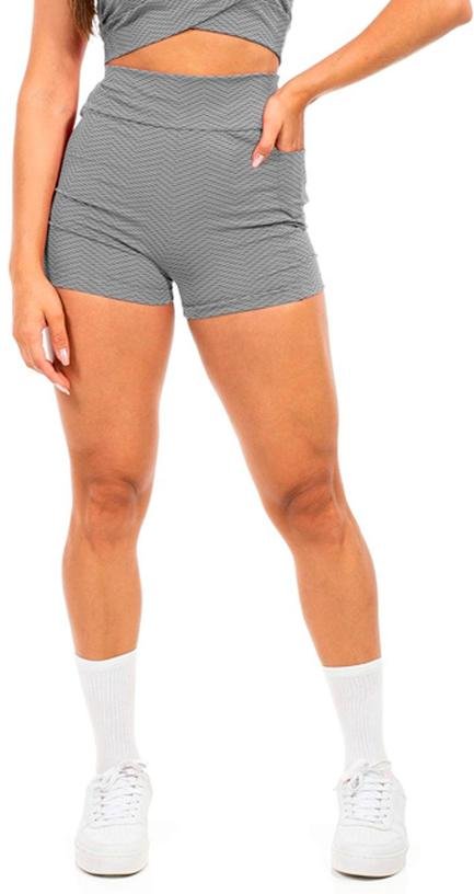 Imagem principal Short Feminino Fitness Cinza Cobertura Cobertura