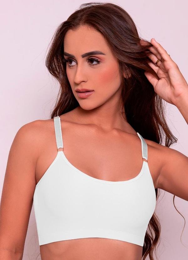 Top Confort Poliamida Bojo Removível Branco