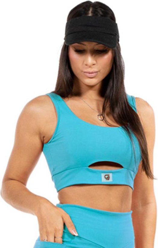 Imagem principal Top Feminino Fitness Azul Cobertura Cobertura