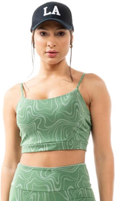 Imagem principal Top Feminino Fitness Verde Cobertura Cobertura