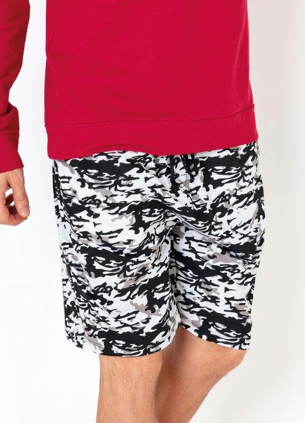 Imagem principal Bermuda Camuflada com Bolsos Preta e Branca Moda Pop Moda Pop