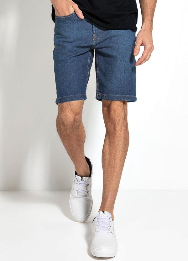 Bermuda Jeans Azul em Jeans