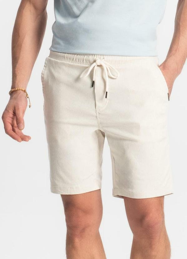 Imagem principal Bermuda Masculina Bengaline Bege Diametro Diametro