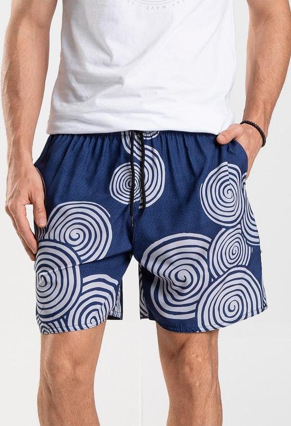 Imagem principal Bermuda Masculina de Microfibra Long Bong Azul Rovitex Rovitex