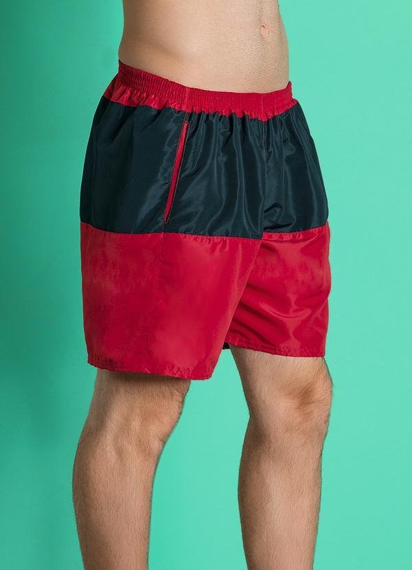 Imagem principal Bermuda Masculina Marinho e Vermelha Moda Pop Moda Pop