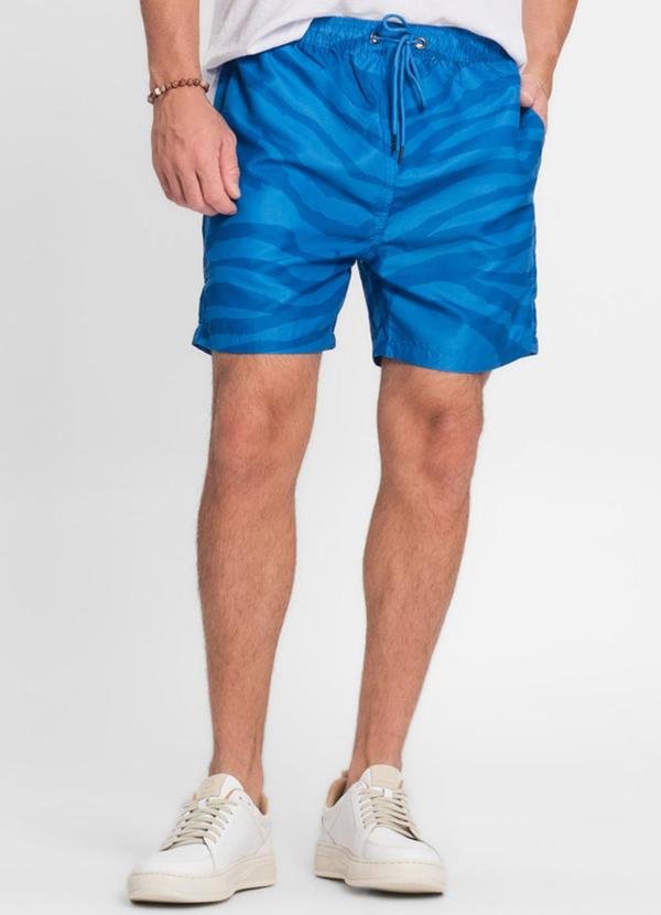 Imagem principal Bermuda Masculina Microfibra Estampada Azul Rovitex Rovitex