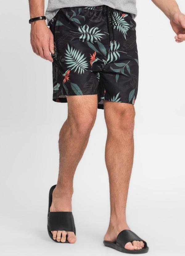Imagem principal Bermuda Masculina Microfibra Estampada Preto Rovitex Rovitex