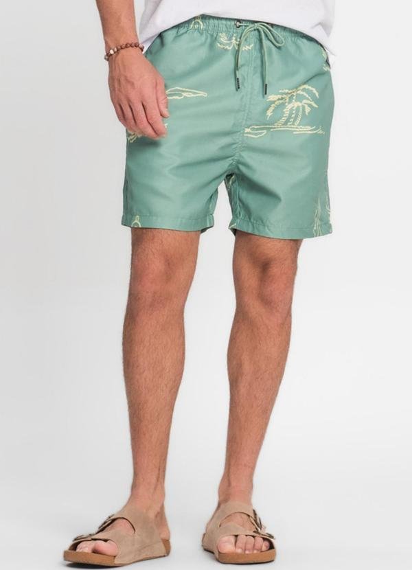 Imagem principal Bermuda Masculina Microfibra Estampada Verde Rovitex Rovitex