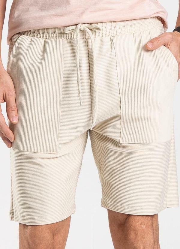 Imagem principal Bermuda Masculina Moletinho Gorgurinho Bege Diametro Diametro