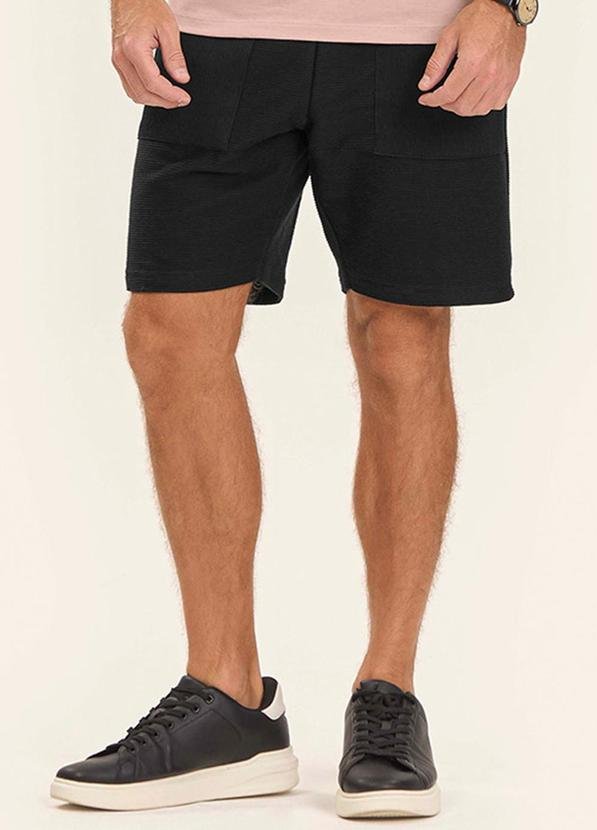 Imagem principal Bermuda Masculina Moletinho Gorgurinho Preto Diametro Diametro