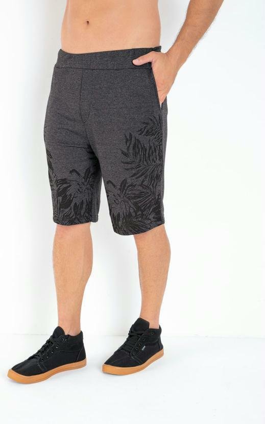 Imagem principal Bermuda Mescla Preta com Bolsos Funcionais Moda Pop Moda Pop