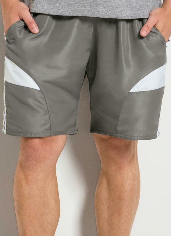 Imagem principal Bermuda Preta e Cinza com Listras Laterais Moda Pop Moda Pop