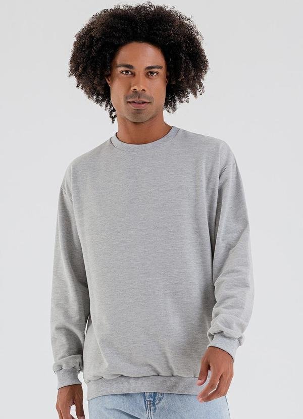 Imagem principal Blusão Masculino em Moletom Cinza JUST BASIC JUST BASIC