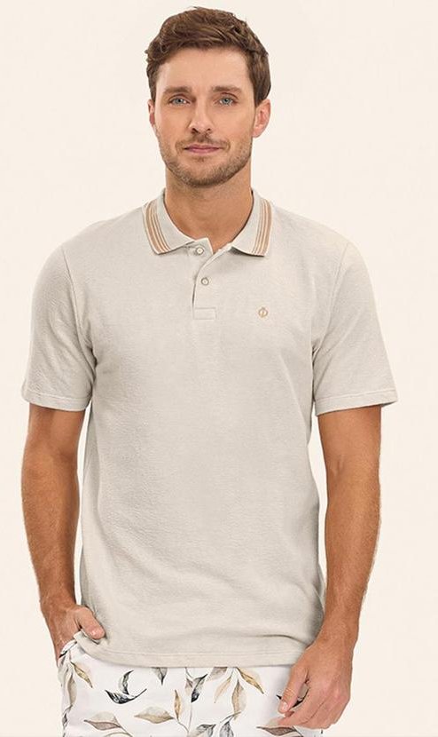 Imagem principal Camisa Polo Masculina Bege