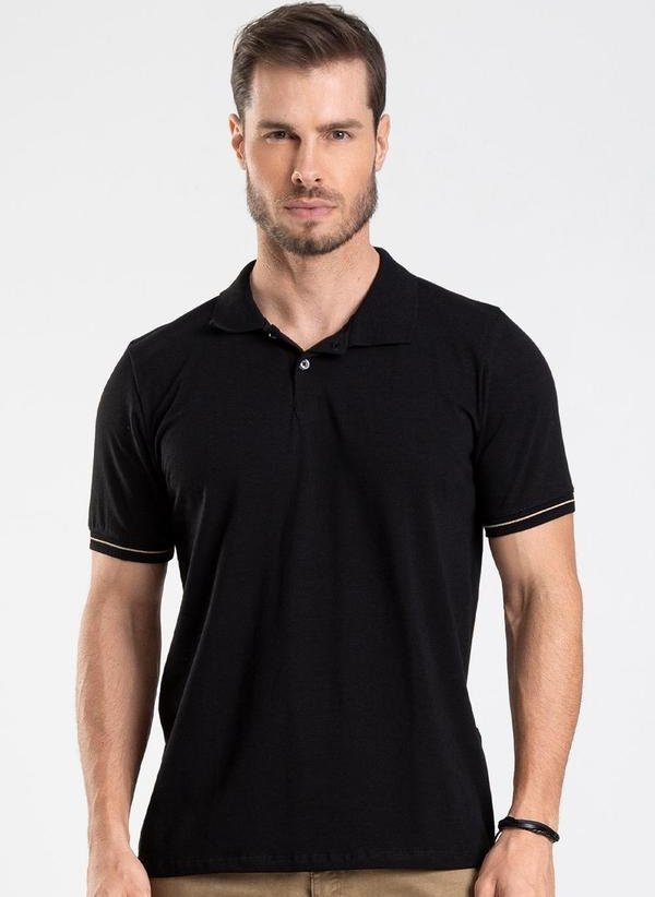 Imagem principal Camisa Polo Masculina Preto