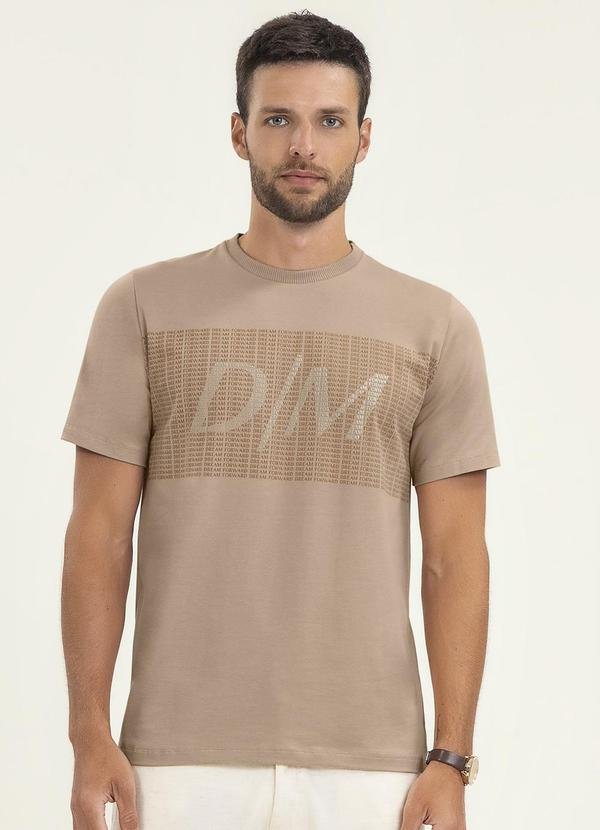 Imagem principal Camiseta Masculina Cotton Leve Marrom Diametro Diametro
