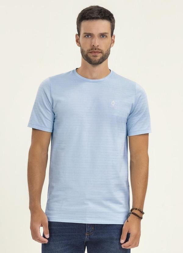 Imagem principal Camiseta Masculina Cotton Listrado Azul Diametro Diametro