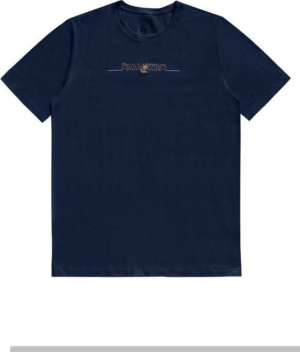 Imagem principal Camiseta Masculina Manga Curta Meia Malha Azul Diametro Diametro