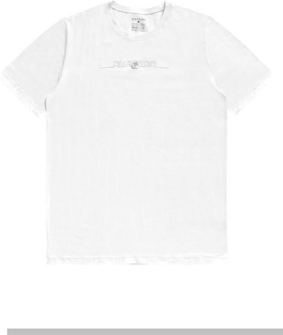 Imagem principal Camiseta Masculina Manga Curta Meia Malha Branco Diametro Diametro