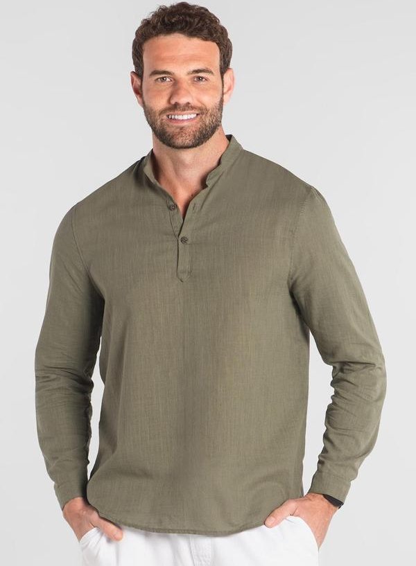 Bata Masculina em Algodão The Philippines Verde