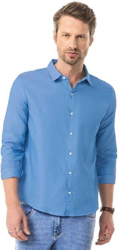 Imagem principal Camisa Manga Longa Fio Tinto Azul Diametro Diametro
