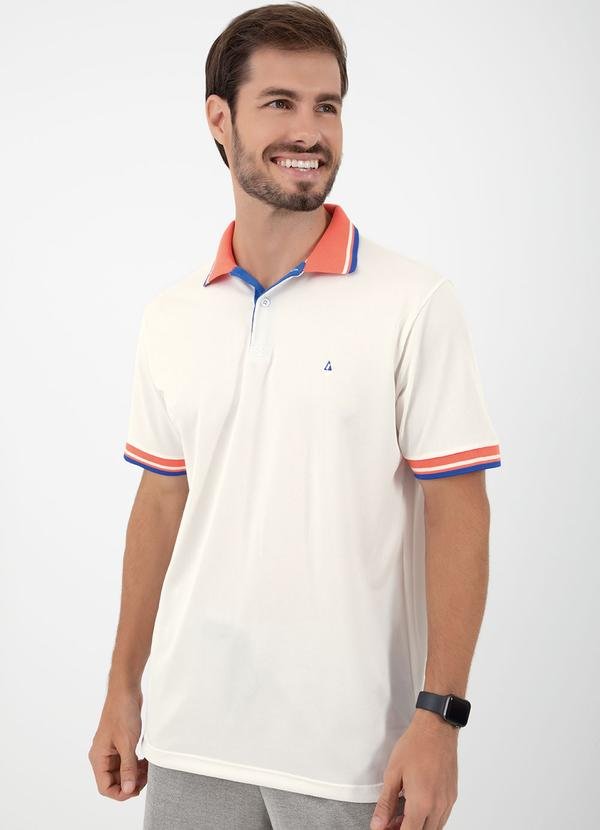 Imagem principal Camisa Polo Branca com Retilinea Contrastante Actual Actual