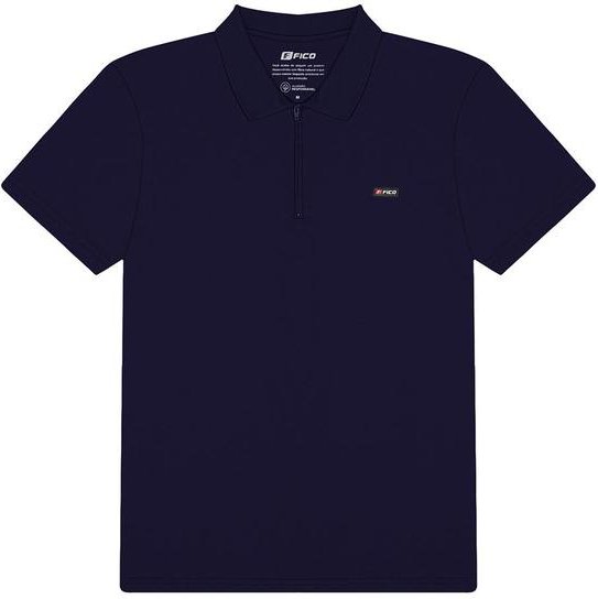 Imagem principal Camisa Polo com Zíper em Meia Malha Azul Fico Fico