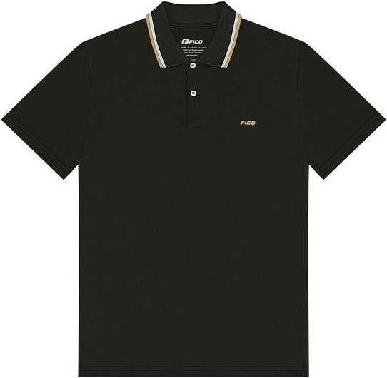Imagem principal Camisa Polo em Algodão Penteado Preto Fico Fico