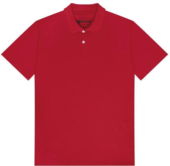 Imagem principal Camisa Polo em Malha de Algodão Vermelho Fico Fico