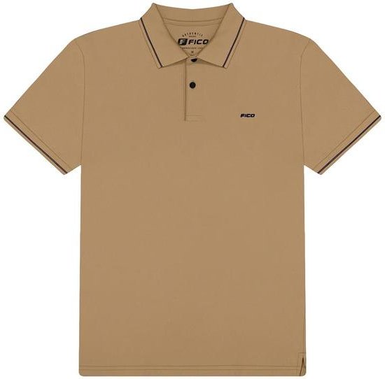 Imagem principal Camisa Polo em Malha Piquet Bege Fico Fico