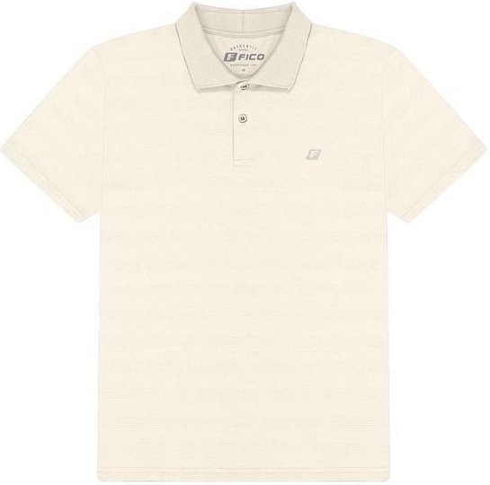 Camisa Polo em Malha Texturizada Branco