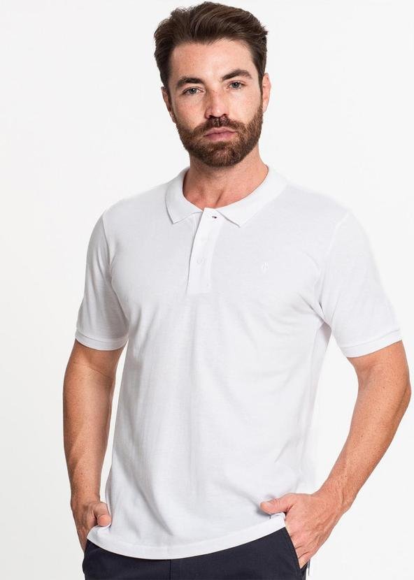Camisa Polo Masculina em Piquet Branco