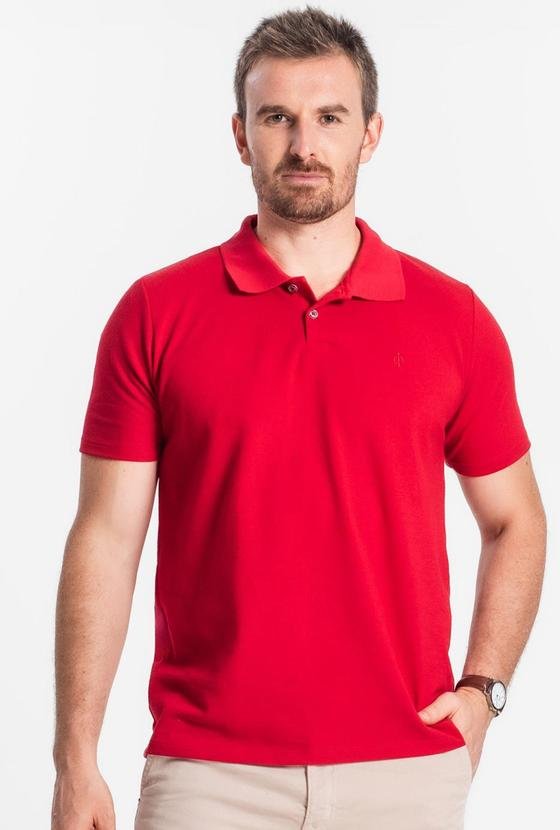 Imagem principal Camisa Polo Masculina Vermelho Diametro Diametro