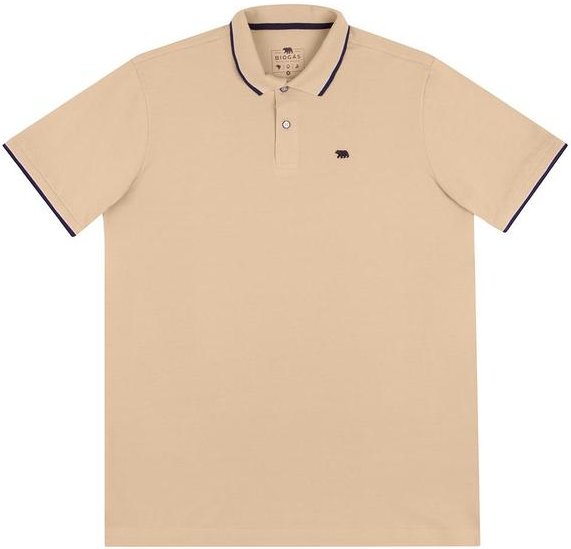 Imagem principal Polo M/C Piquet Simples Bege Biogás Biogás