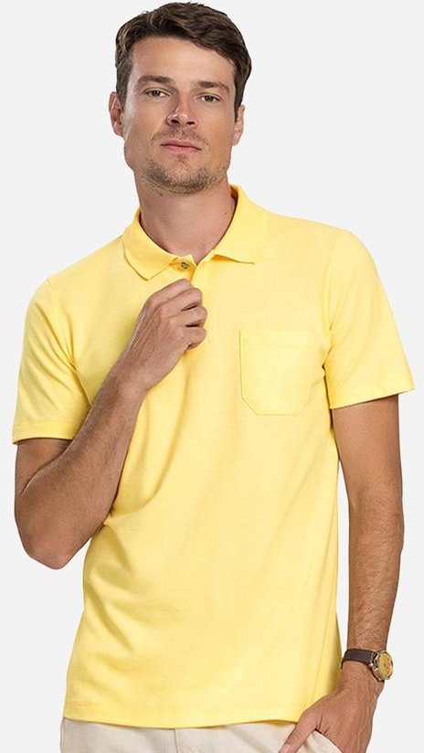 Imagem principal Polo Masculina Pique Amarelo Diametro Diametro