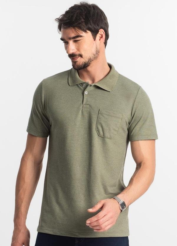 Imagem principal Polo Masculina Pique Verde Diametro Diametro