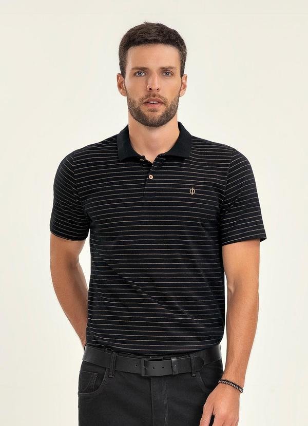 Imagem principal Polo Masculino Manga Curta Cotton Preto Diametro Diametro